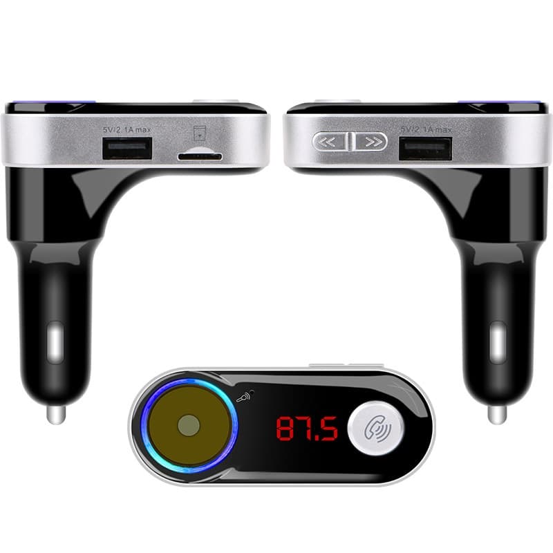 Multifunkční FM transmitter s Bluetooth handsfree + 2x USB nabíjení + 1x Slot Micro SD karty a MP3 / WMA dekodérem - náhled 2