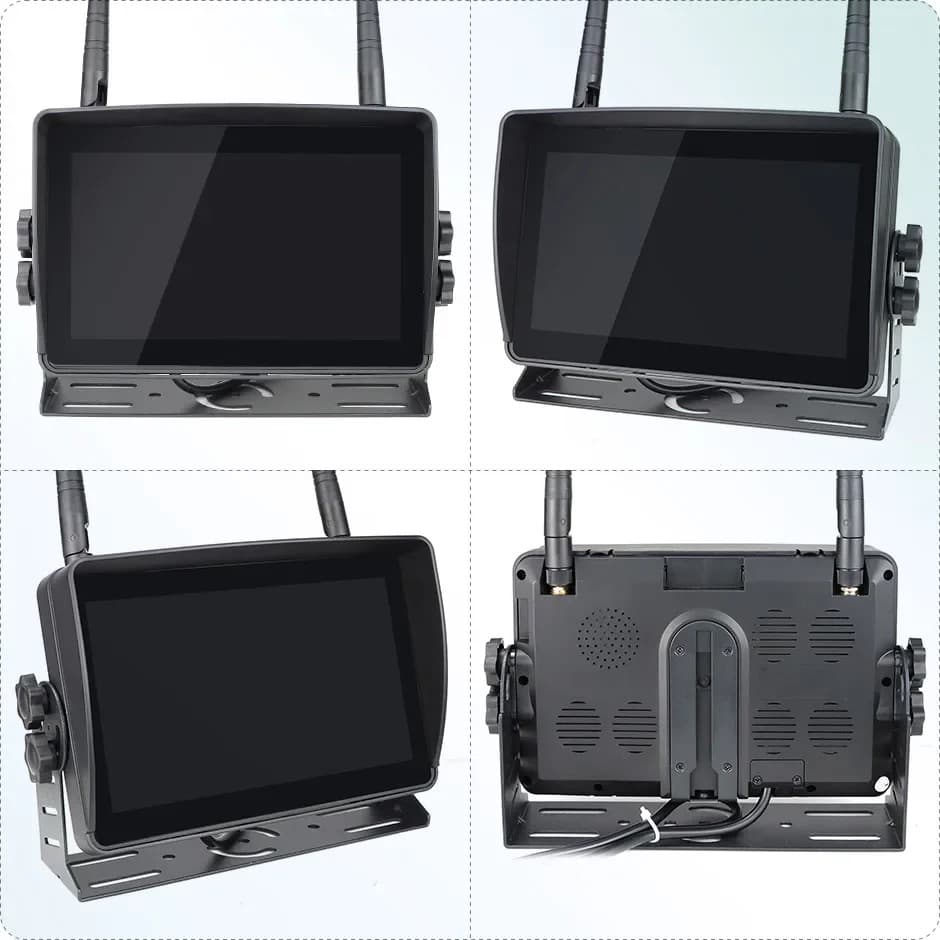 Parkovací set solární 7" monitor + 1x WiFi HD magnetická kamera s IR LED + IP69 + baterie 9600 mAh - náhled 4