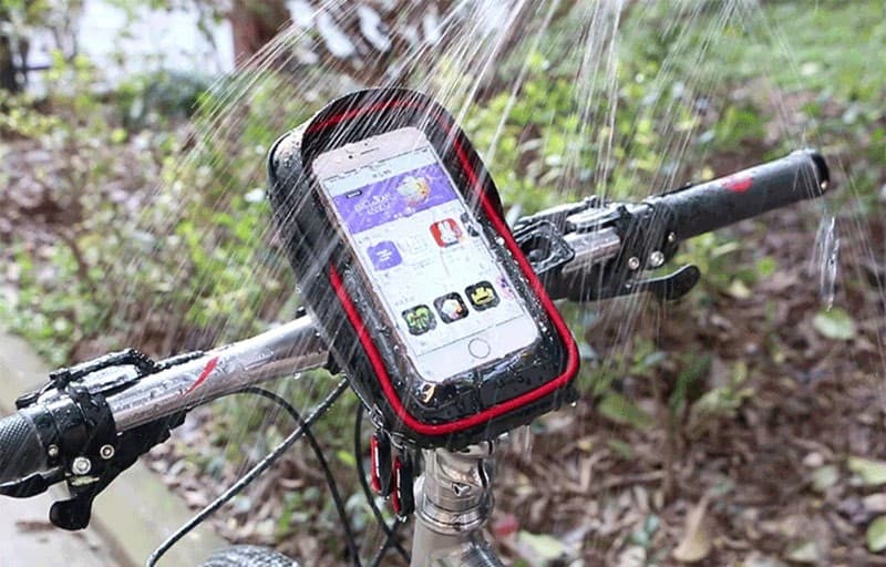Pouzdro na mobil na kolo vodotěsné s TPU dotykovou obrazovkou do 6 " - náhled 2