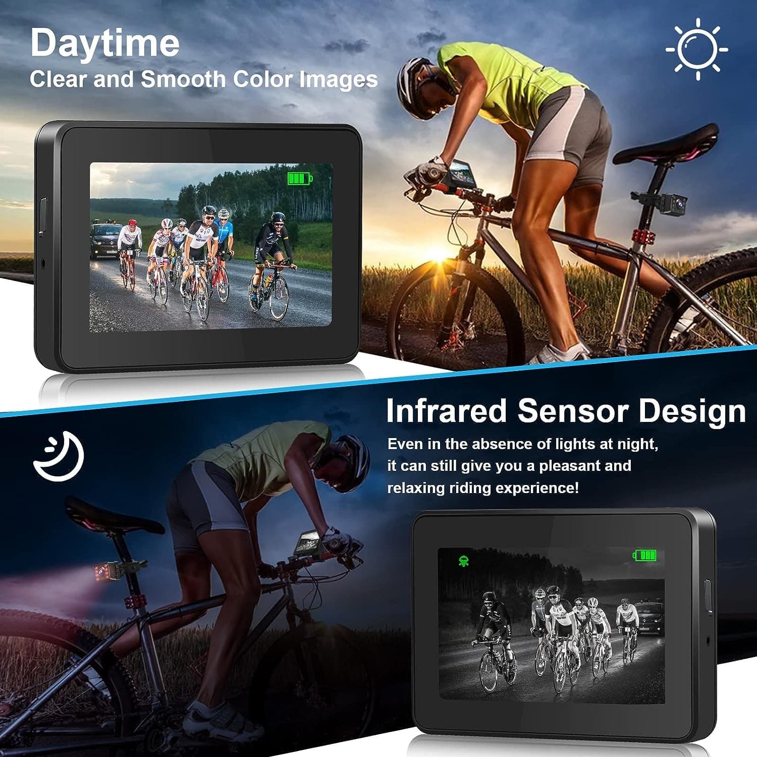 Kamera na kolo zadní SET - FULL HD Kamera + 4,3" Monitor s nahráváním na micro SD - náhled 3