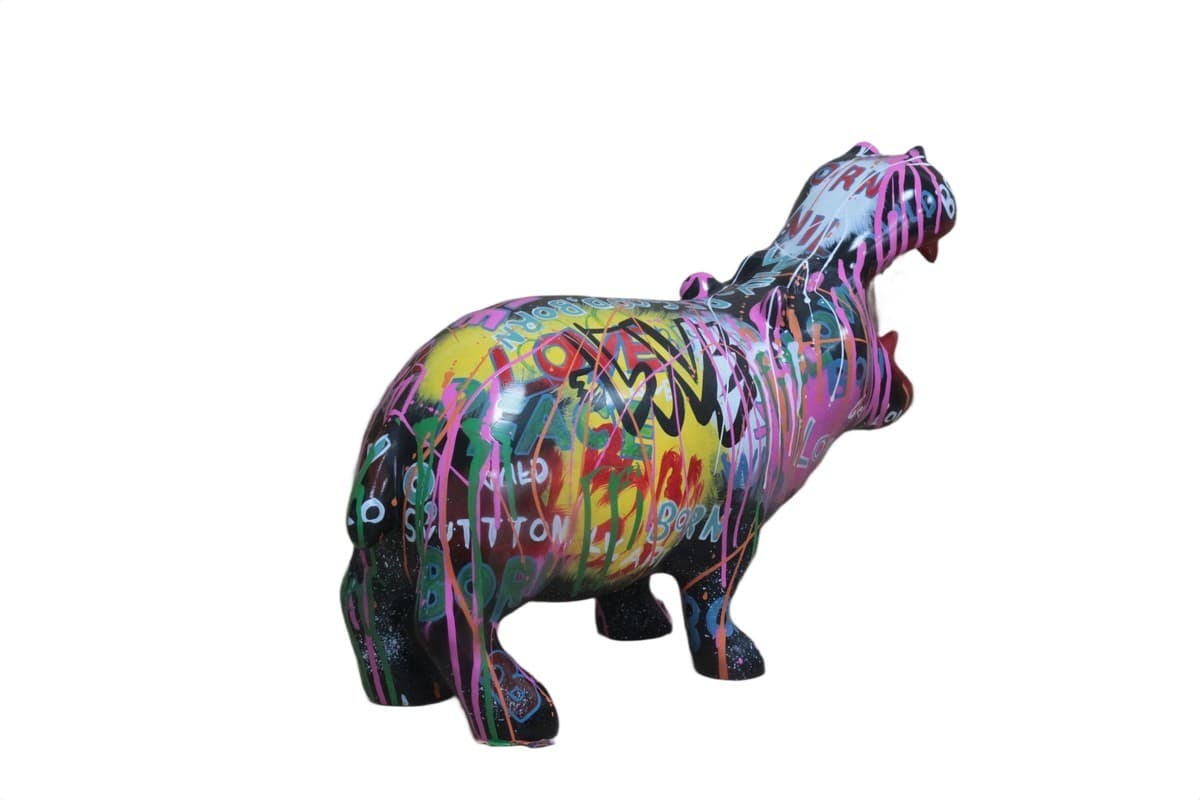 Hroch zvířecí soška – designová pop art dekorace do interiéru - 50 cm - náhled 5