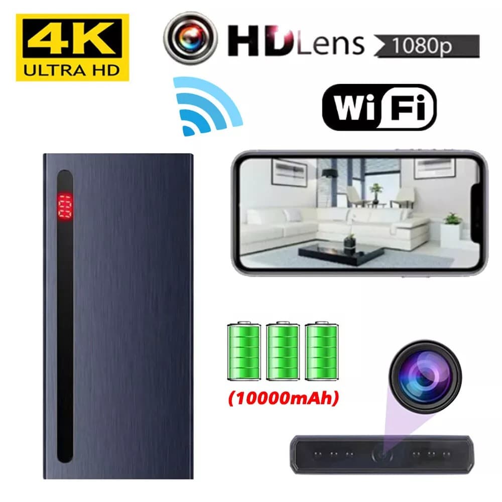 4K kamera v powerbance (externí baterie) 10 000 mAh + Wifi s P2P + noční vidění s 6x IR LED - náhled 4