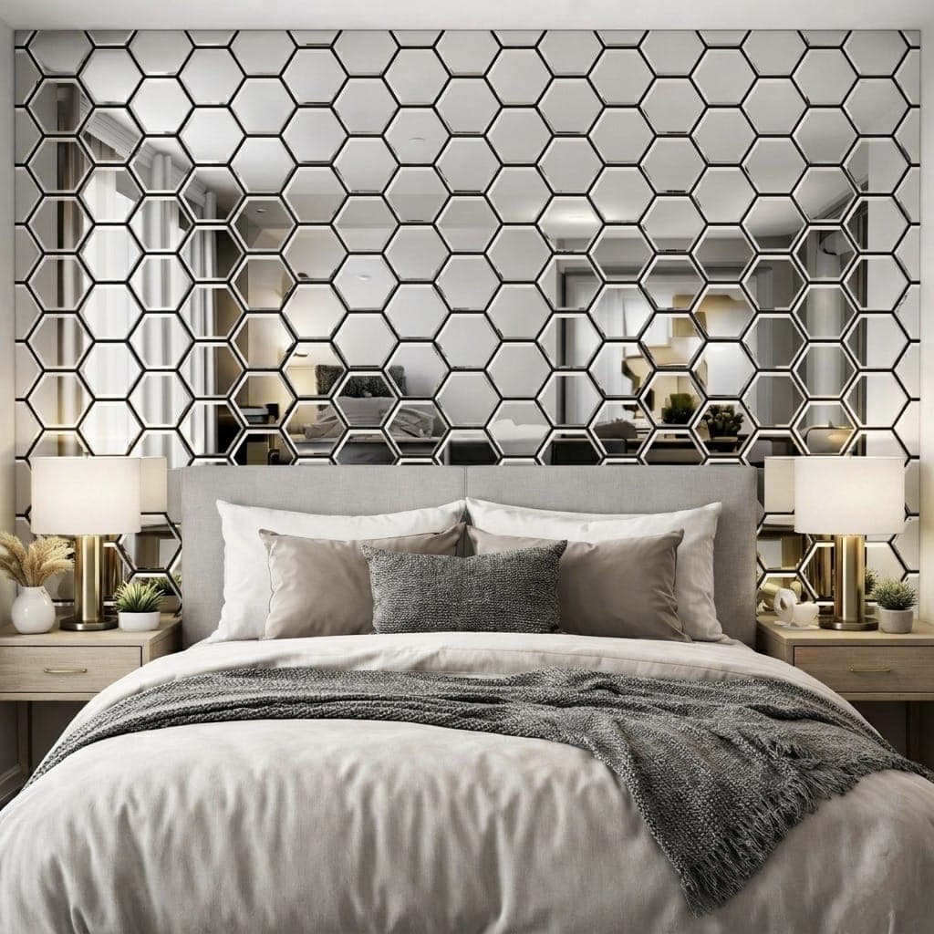 Dekorativní akustické panely na zeď - zrcadlová stěna 82,5 x 68,1 cm - EXO - náhled 4
