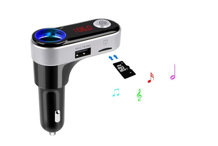 Multifunkční FM transmitter s Bluetooth handsfree + 2x USB nabíjení + 1x Slot Micro SD karty a MP3 / WMA dekodérem - náhled 3
