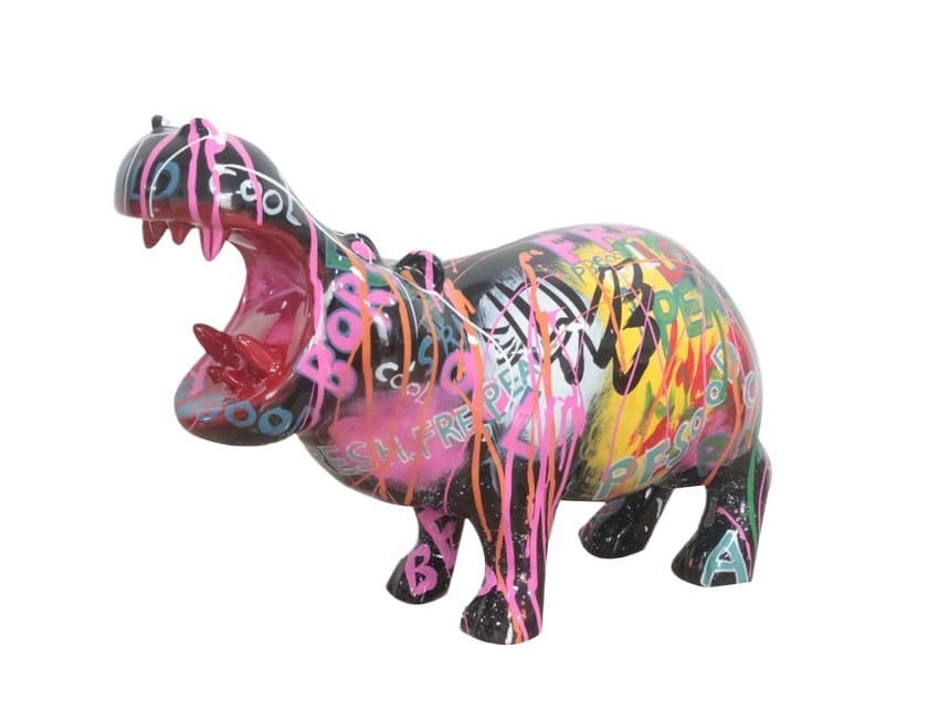 Hroch zvířecí soška – designová pop art dekorace do interiéru - 50 cm - náhled 3