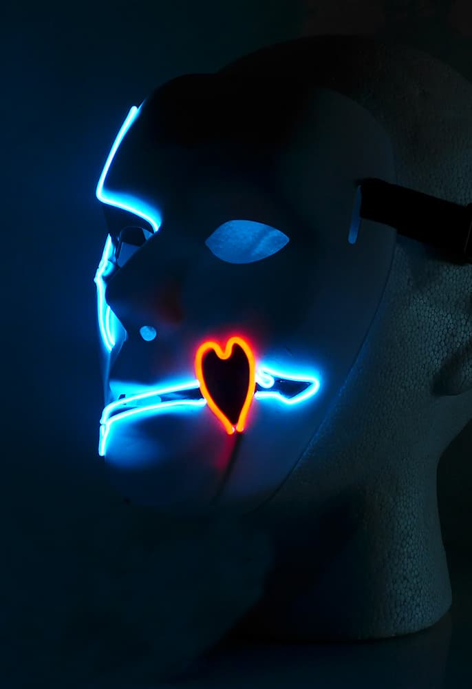 Zorro LED svítící maska ​​na obličej - náhled 2