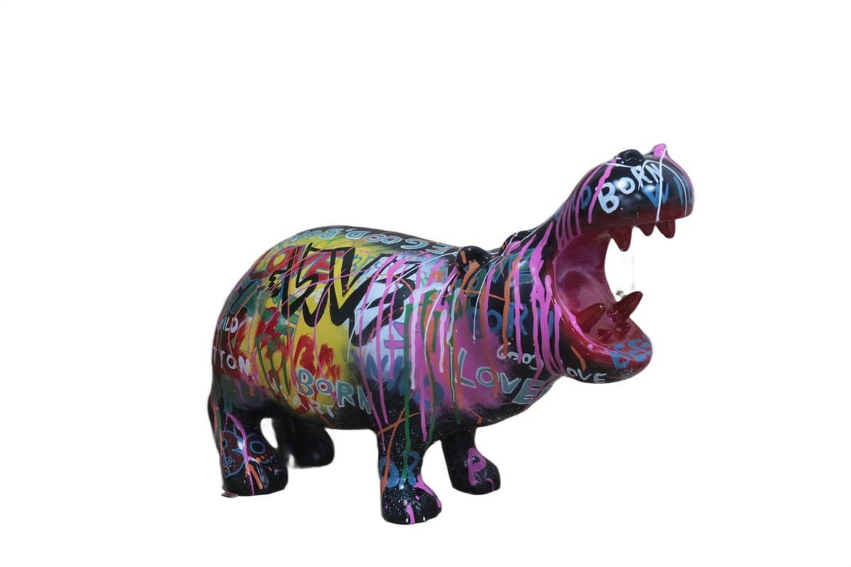 Hroch zvířecí soška – designová pop art dekorace do interiéru - 50 cm - náhled 4