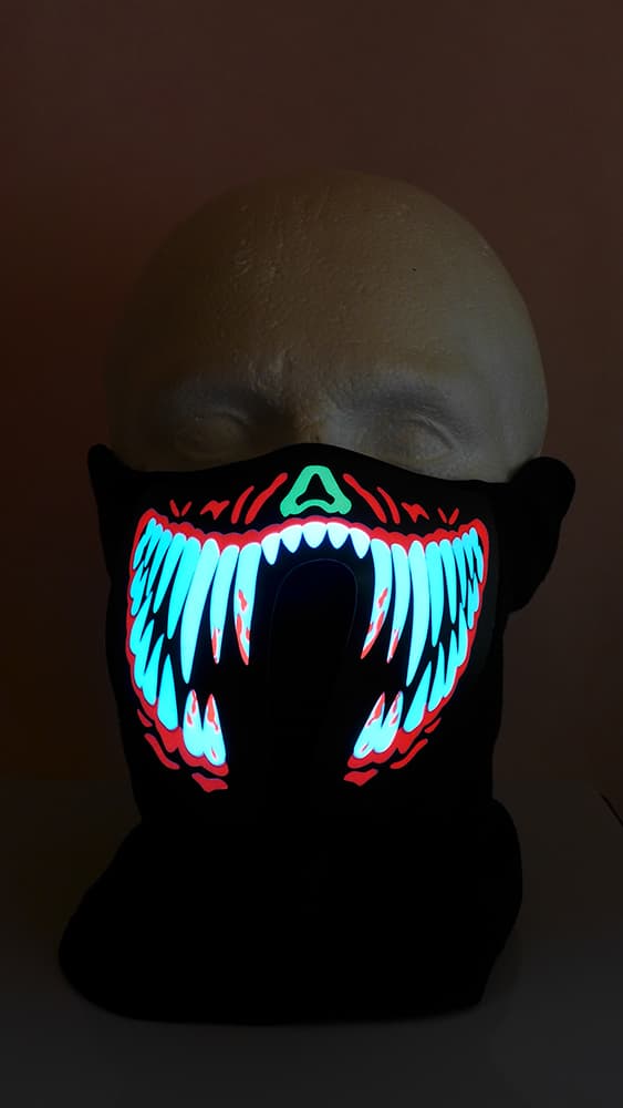 Electro maska ​​LED teeth - zvukově senzitivní - náhled 2