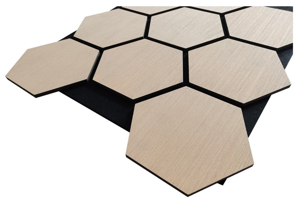 3D dřevěný akustický panel - nástěnný protihlukový obklad 81 x 66 cm - VIRA - náhled 3