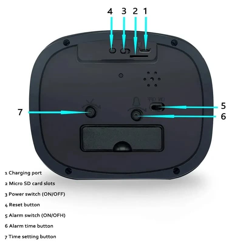 Budík s kamerou analogový s FULL HD + WiFi P2P skrytá kamera v budíku s IR nočním viděním - náhled 5