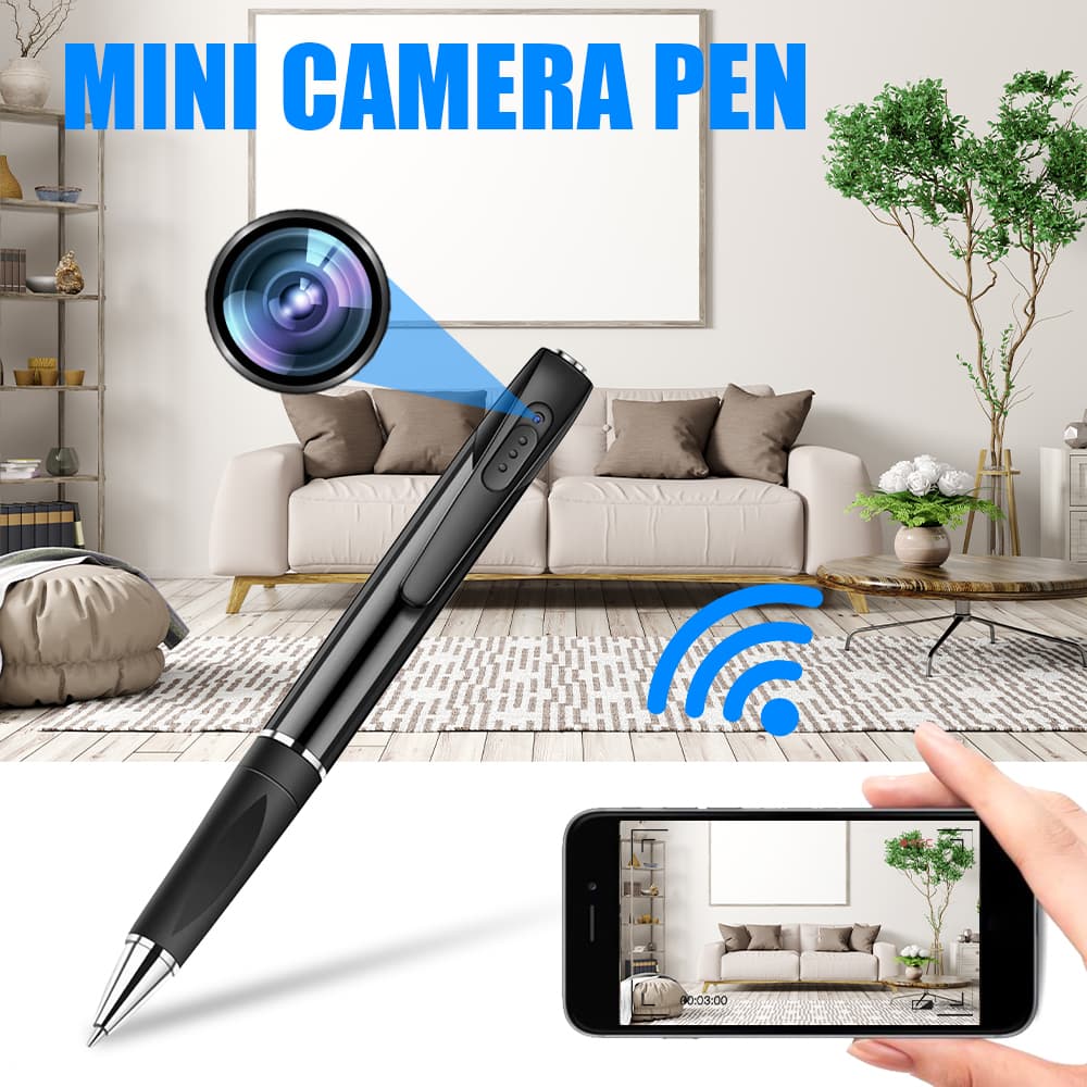 Spionazní pero s Wifi (P2P) s FULL HD - Mini kamera v peru + podpora micro sd až do 128GB - náhled 2