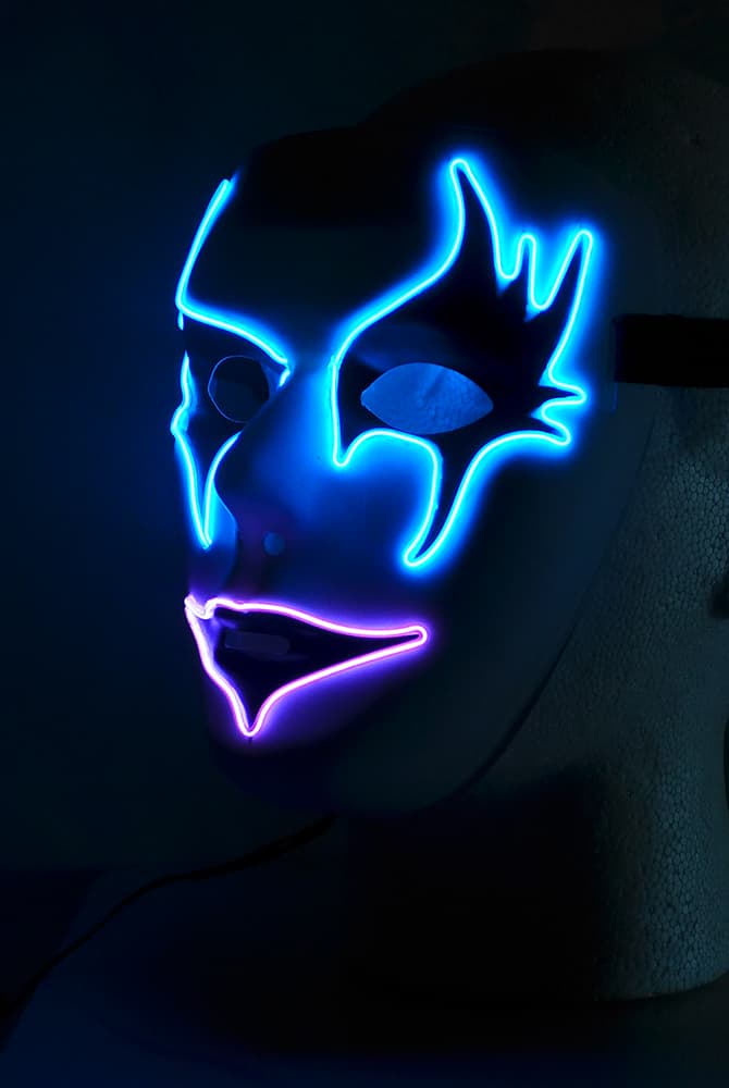 LED svítící masky na obličej - Joker - náhled 2