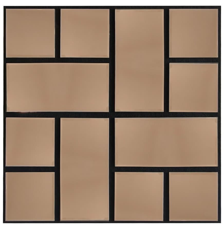 Zrcadlový panel na zeď - moderní akustická zrcadlová stěna 60 x 60 cm - HUSH - náhled 2