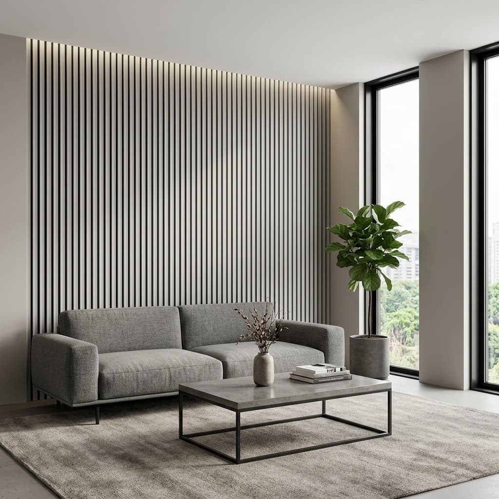 Akustické stěnové 3D panely - dřevěné lamely protihlukový obklad 270 x 60 cm - ELIO - náhled 5