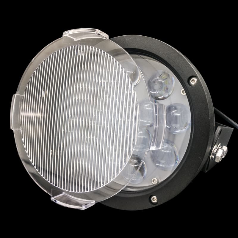 Bezpečnostní světlo kulaté Červené - 60W (12 x 5W) + IP68 krytí vodotěsné - náhled 5