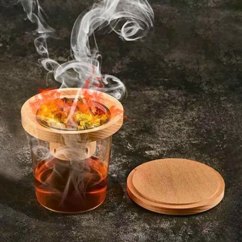 Cocktail Smoker Kit + Sada na uzení s pilinami + Hořák + 4 dřevěné příchutě - náhled 2