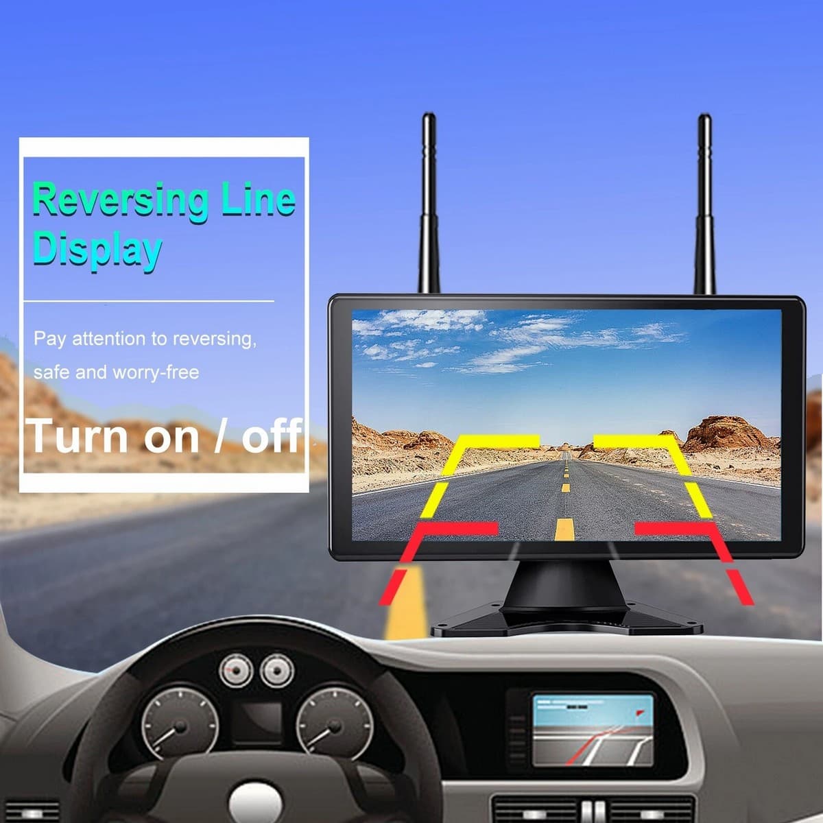 Solární couvací set 10" monitor + 1x Wifi HD kamera magnetická s IR LED + baterie 9600 mAh s IP69 - náhled 5