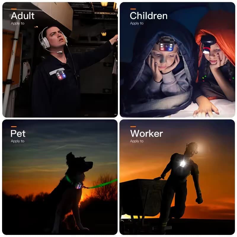 Osobní videorekordér FULL HD 1080p - kamera na tělo s IP65 s 4x LED světlo Bílé / Červená + Modrá - náhled 4