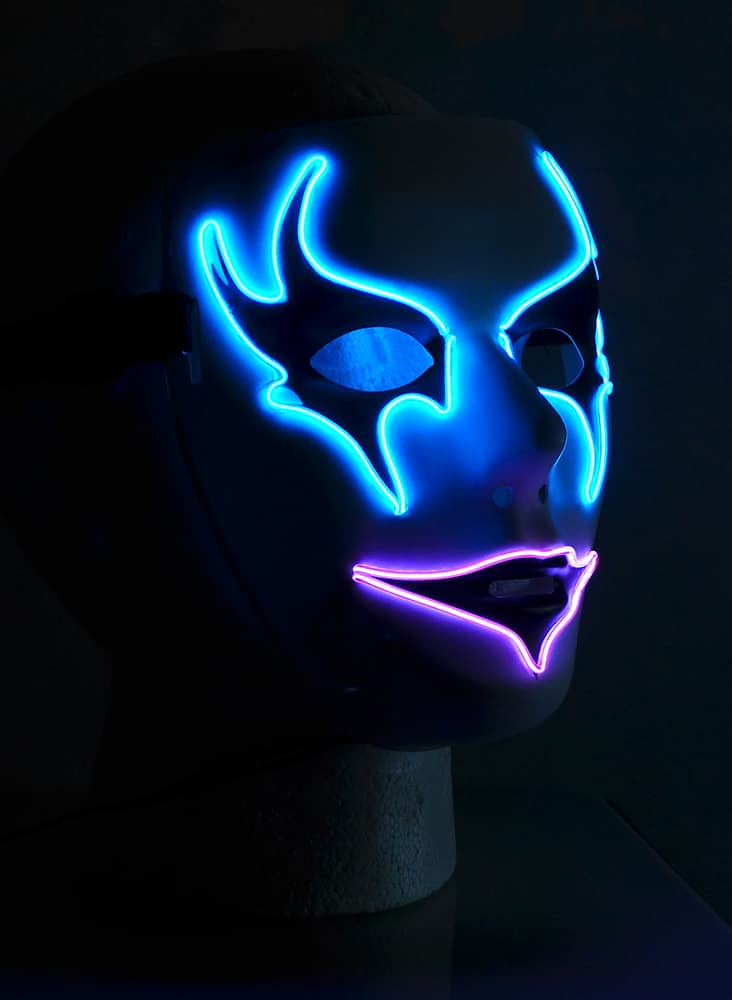 LED svítící masky na obličej - Joker - náhled 3