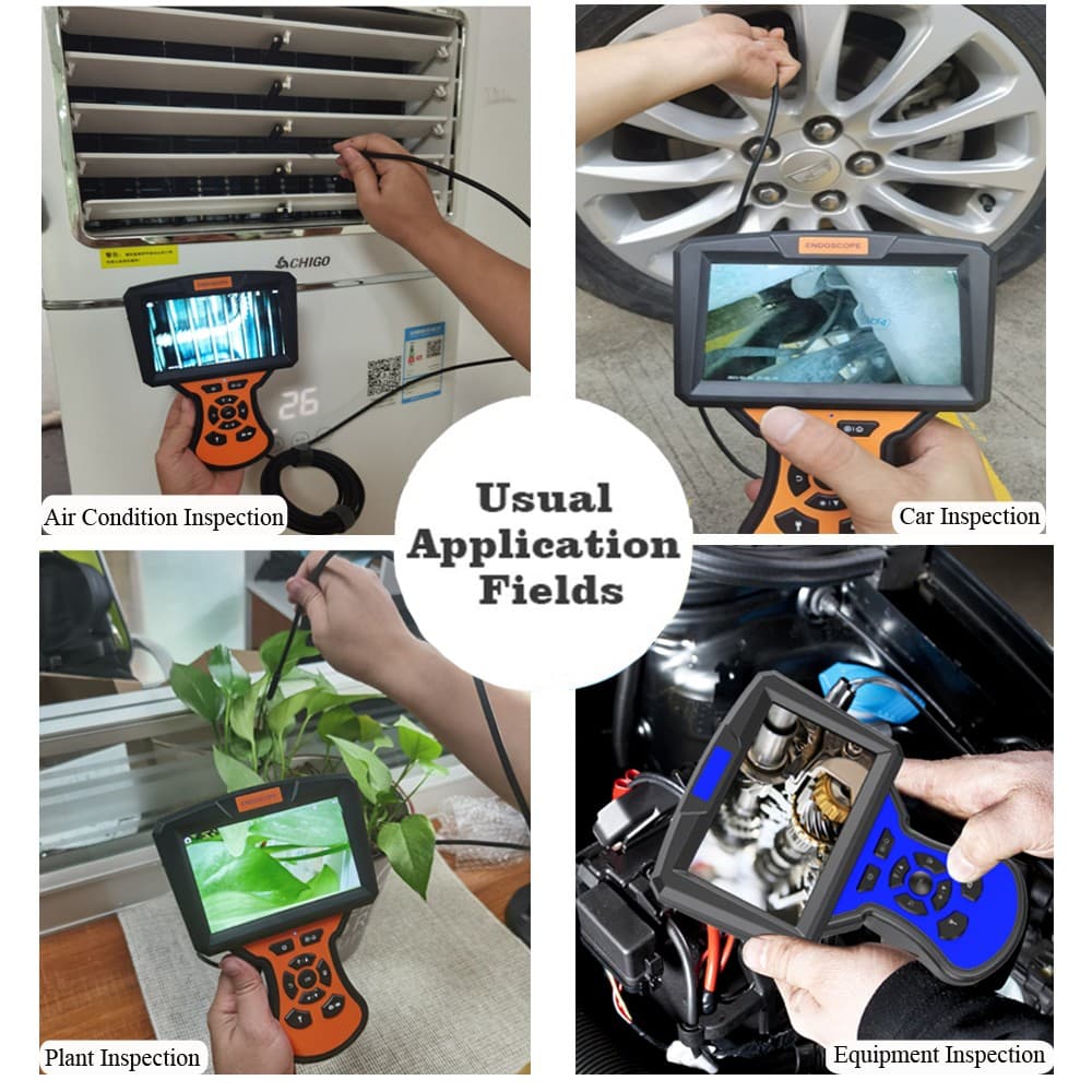 Inspekční kamera HD s auto zaostřováním + 5" displej + 9mm kamera s LED s IP68 + nahrávání na micro SD - náhled 2