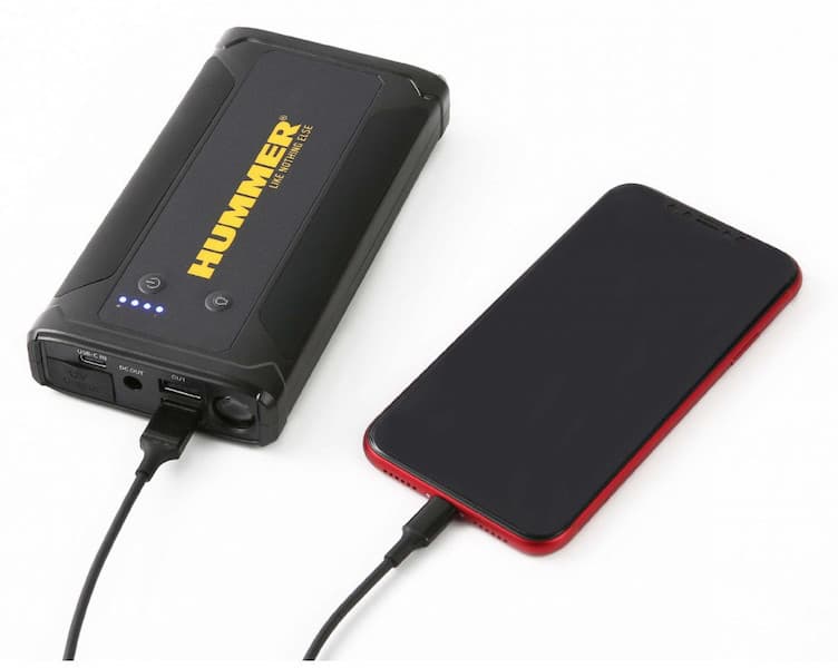 Auto startér box do 7.0L + Power bank - Hummer H3T s 8000mAh + 2x USB + 1x microUSB + LED světlo - náhled 2