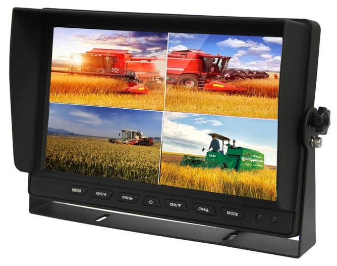 Hybridní 10,1" monitor do auta: 8-CH, AHD/CVBS s nahráváním na micro SD kartu (do 512 GB) pro 8 kamer - náhled 3