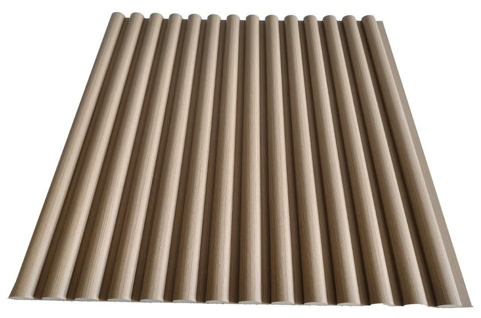 Ohebný dřevěný obklad na zeď - rolovací panel na kulaté stěny 270 x 30 cm - WAVO - náhled 3