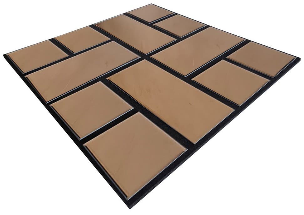 Zrcadlový panel na zeď - moderní akustická zrcadlová stěna 60 x 60 cm - HUSH - náhled 4