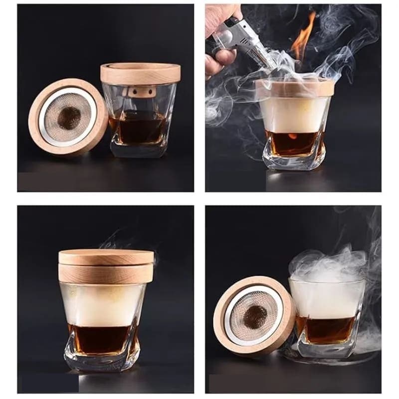 Cocktail Smoker Kit + Sada na uzení s pilinami + Hořák + 4 dřevěné příchutě - náhled 5